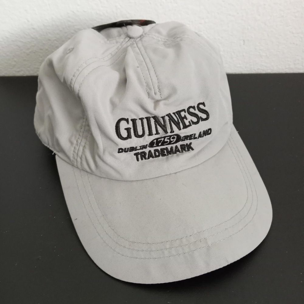 Vintage GUINNESS BEER Trucker Hat Ball Cap Adjustable Gray NWT Polyester 59 cm